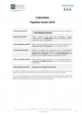 Calendario Pajaritas Azules 2018