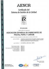 Certificado del Sistema de Gestión de la Calidad de ASPAPEL